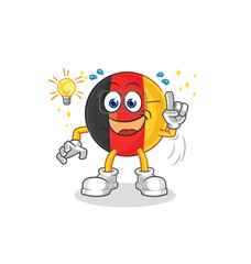 belgium got an idea cartoon. mascot vector