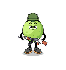 Cartoon of coconut soldier