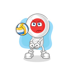 Obraz premium japan play volleyball mascot. cartoon vector