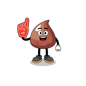 recommend clip art: Cartoon mascot of choco chip number 1 fans