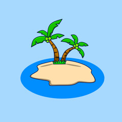 palm tree in the sea