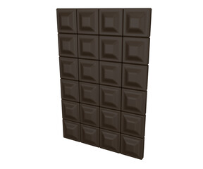 3d rendering realistic coffee chocolate bar