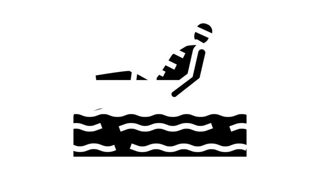 tubing water glyph icon animation