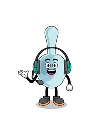 Mascot Illustration of spoon as a customer services