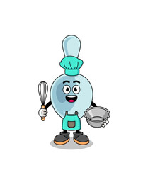 Illustration of spoon as a bakery chef