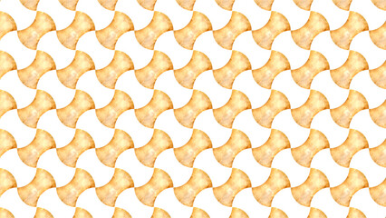 日本の伝統紋様、分銅繋ぎの金箔風背景透過イラスト素材