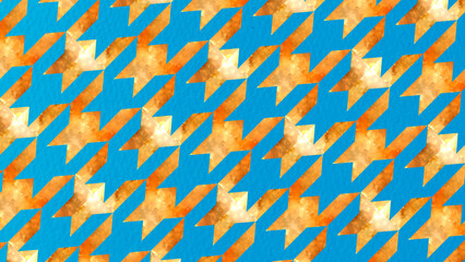 伝統紋様、千鳥格子の金箔風背景イラスト素材