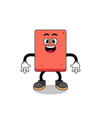 brick cartoon with surprised gesture