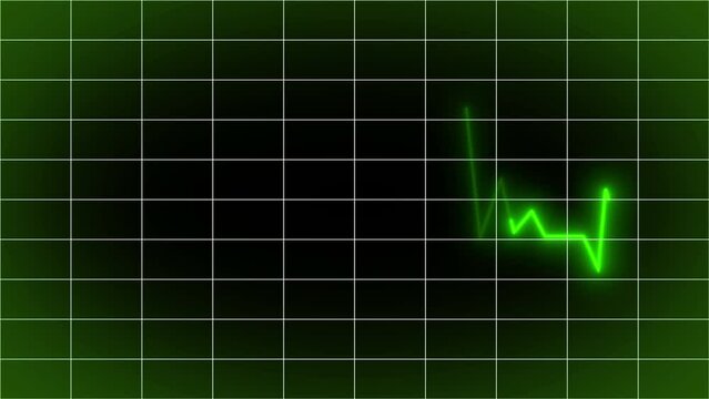Animation of a cardiograph showing a pulse or heart beat