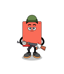 Cartoon of brick soldier