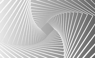 minimal white twisted 3d render silver abstract white geometric neon lines spinning around background