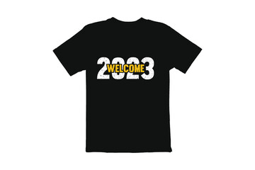 happy new year t shirt design. typography t shirt design vector