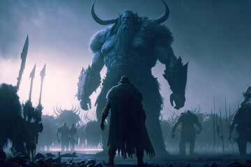 fantasy giant monster in concept Norse Mythology