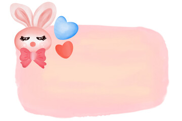 pink paper note watercolor