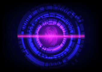 Christmas party finger scan identify button electricity system modern technology abstract background vector illustration