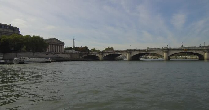 Passing by the Assemblée Nationale toward the Pont de la Concorde in Paris