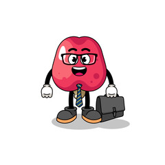 cashew mascot as a businessman