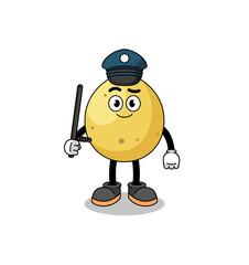 Cartoon Illustration of langsat police