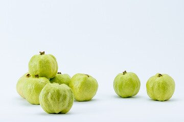 The guavas tropical fruit. Fruit is delicious and health benefits. 