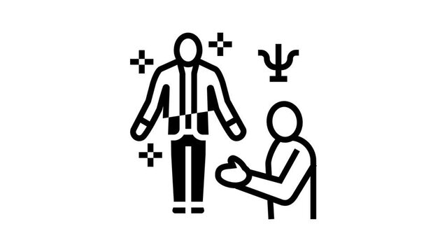 coach life career line icon animation