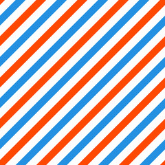 Obraz premium Seamless pattern with diagonal stripes. Red and white striped background.
