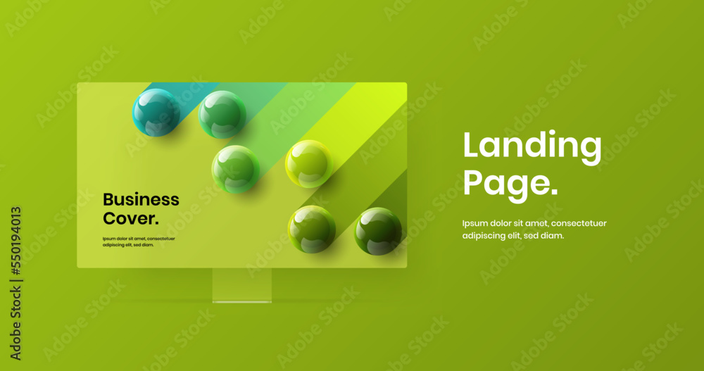 Poster original display mockup web project layout. amazing presentation vector design illustration.