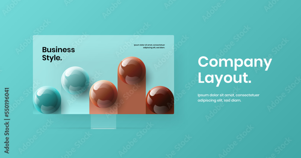 Aufkleber amazing presentation vector design layout. simple display mockup web banner illustration.