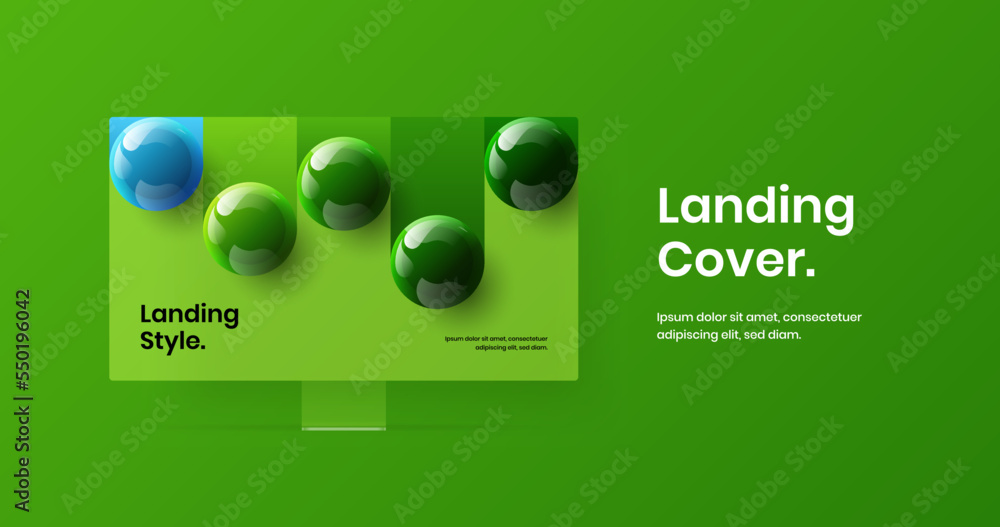 Aufkleber creative website screen vector design layout. modern computer monitor mockup site illustration.