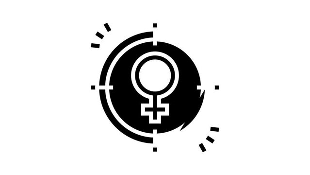 sexism social problem glyph icon animation