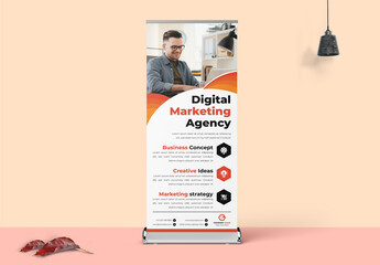 Marketing Roll Up Banner for Business Events and Corporate Seminars - Powered by Adobe