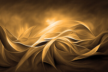 Gold yellow background texture, wavy silky black, golden and brownish shades of colors beautiful, hot and flowing design