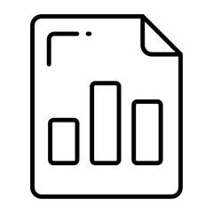 Graph page vector icon isolated on white background
