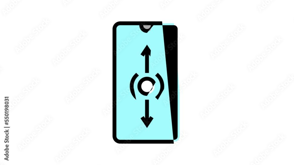 Poster mobile scroll color icon animation