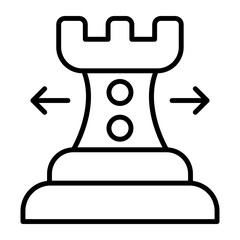 Chess piece vector icon in trendy style isolated on white background