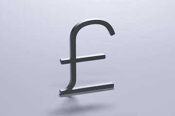 POUND STERLING symbol GBP. Pound symbol sign financial concept. 3D render.