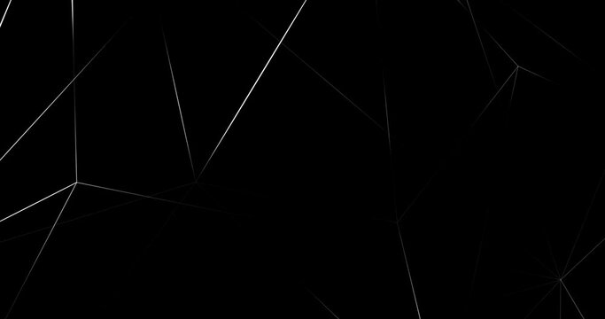 4k Abstract light white silver lines on transparent background (Alpha Channel collection BG #2) Luxury polygonal animated frame. Premium design. Geometric triangle borders. Modern trendy luxury deluxe