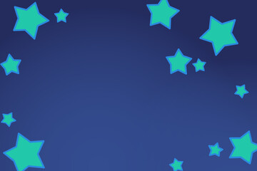 blue star frame illustration