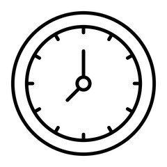 Clock vector icon isolated on white background