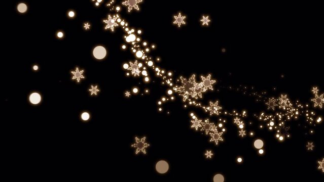 Glow Particle with Snowflake Trail 4 Clip with Luma Matte. This work has alpha channel you can place on footage or background.