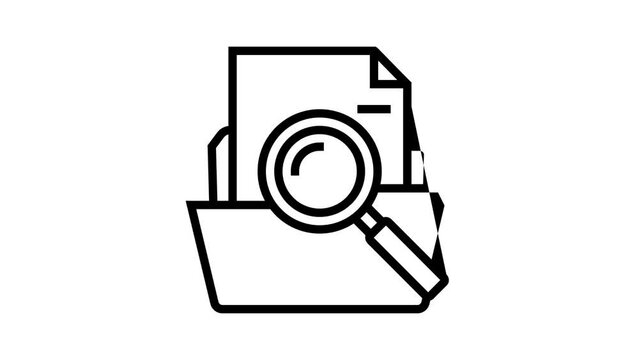 search folder line icon animation