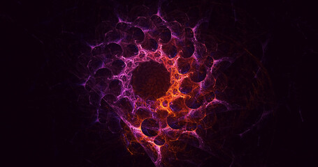 3D rendering abstract round light background