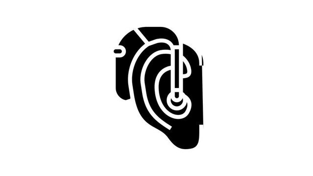 hearing aids line icon animation