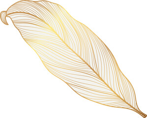 Fototapeta na wymiar Gold leaf illustration