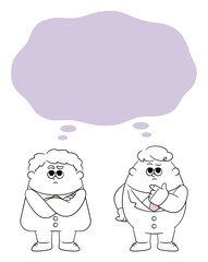 考え事をするビジネスマン二人