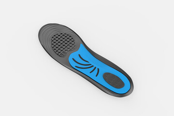 Frido Gel Cloud Ultra Comfortable Trimmable Insole, Prevents Heel, Leg and Back Pain, Soft and Bouncy Feel. 3d illustration