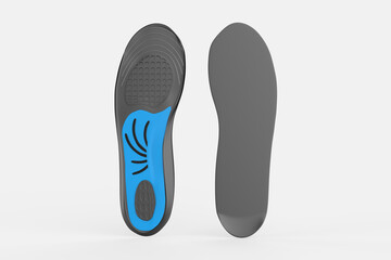 Fototapeta na wymiar Frido Gel Cloud Ultra Comfortable Trimmable Insole, Prevents Heel, Leg and Back Pain, Soft and Bouncy Feel. 3d illustration