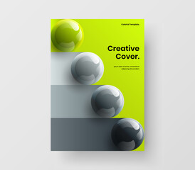 Bright realistic balls flyer illustration. Isolated placard vector design layout.
