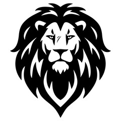Fototapeta na wymiar Lion Head Scar Logo Vector Illustration Mascot Design