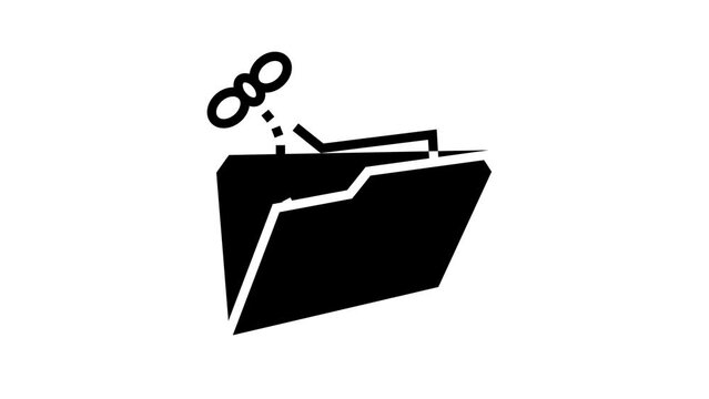 empty folder line icon animation