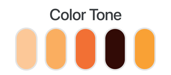 set of palette color with five color 